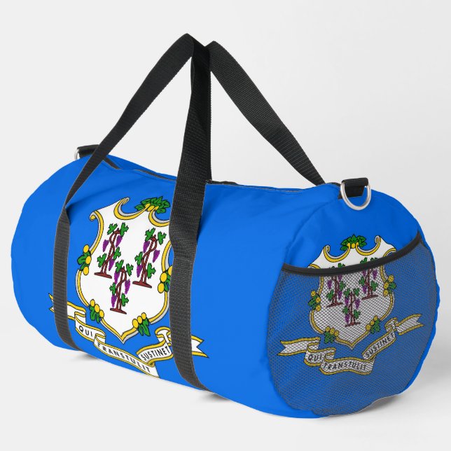 De Sport Imprimer le sac à coudre avec drapeau Connecticut (Coin droit)