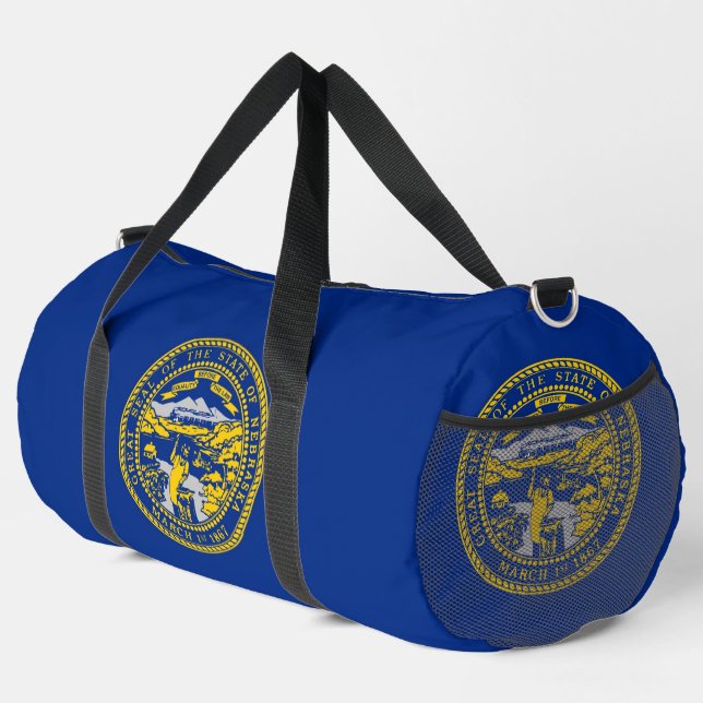 De Sport Imprimer Sac à coudre avec drapeau du Nebraska, US (Coin droit)