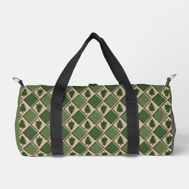 De Sport Pine Trees et Arlequin petit sac duffel (Recto)