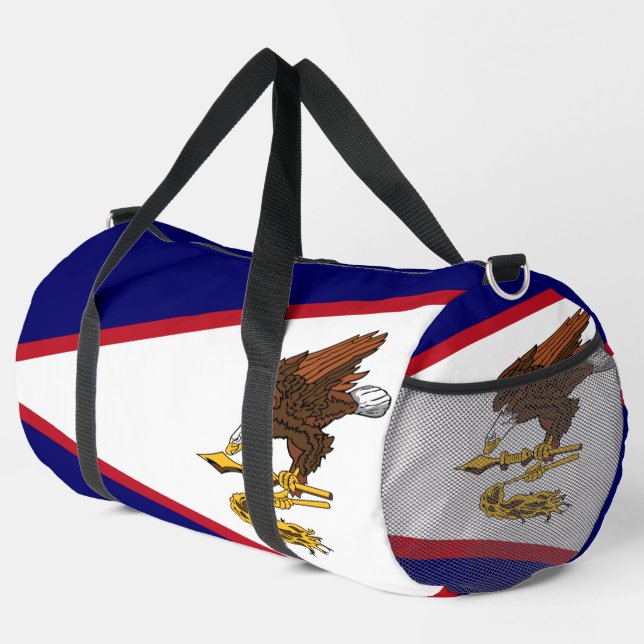 De Sport Print Cut Sac à coudre avec le drapeau des Samoa a (Coin droit)