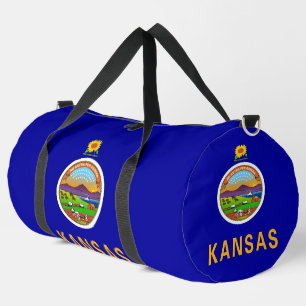 De Sport Print Cut Sac à coudre avec le drapeau du Kansas,