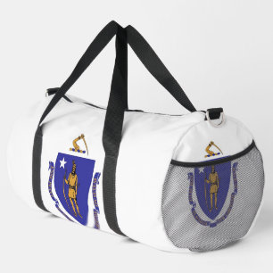 De Sport Print Cut Sac à coudre avec le drapeau du Massachu
