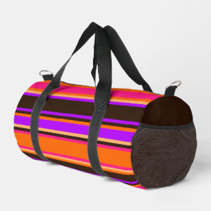 De Sport Sac à coudre à rayures orange, magenta et violet