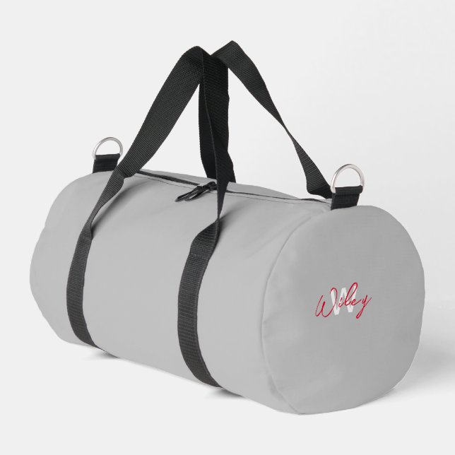 De Sport Sac à double gris personnalisé (Coin gauche)