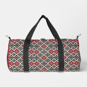De Sport Sac à double Motif Keffiyeh Folk - Rouge Noir Blan