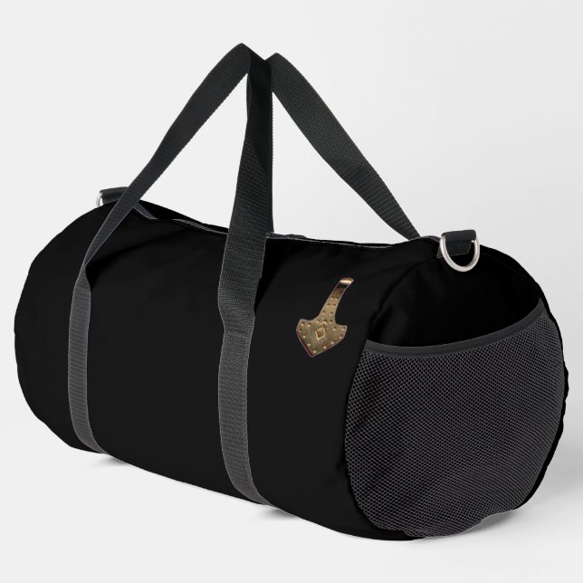 De Sport Sac à duffet noir Gold Thor Hammer (Coin droit)