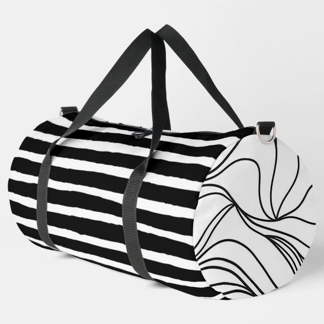 De Sport Sac "Abstrait moderne noir & blanc" (Coin gauche)