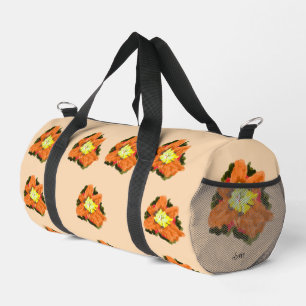 De Sport Sac Duffel : Fleur Jaune Orange