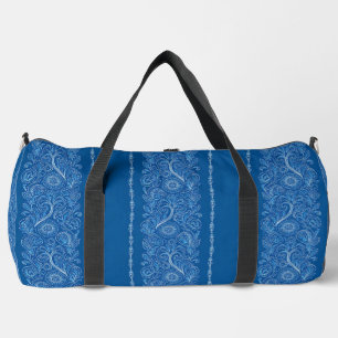 De Sport Sac floral élégant en bleu et blanc