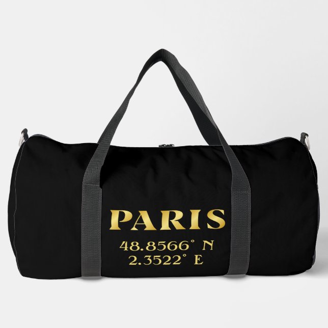 De Sport Sac Lux Gold Paris Latitude & Longitude Duffin (Recto)