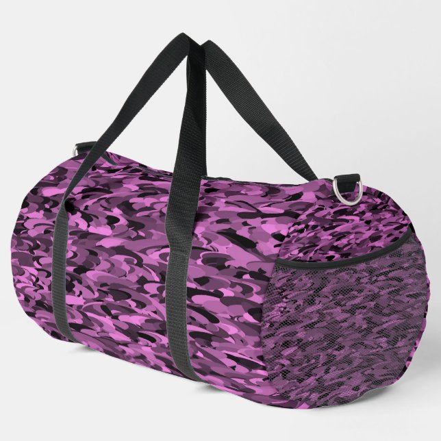 De Sport Sac Motif Abstrait violet noir Duffel (Coin droit)