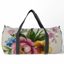 Tea Cup Floral Bouquet Duffle Sac