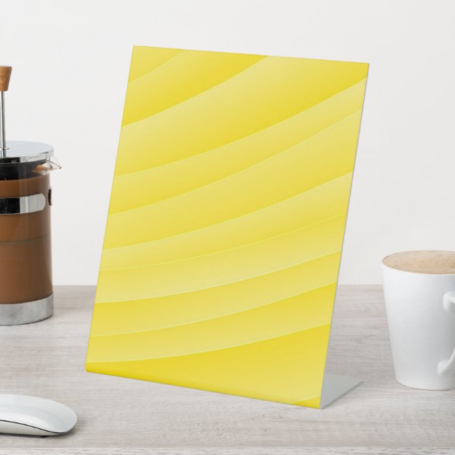 DE TABLE BLANC CRÉEZ VOTRE PROPRE SIGNE PEDESTAL JAUNE (In SItu)
