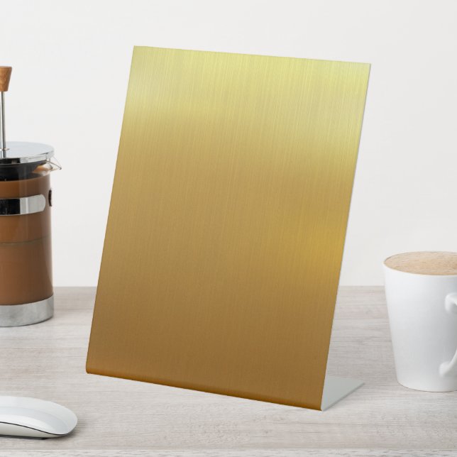 DE TABLE BLANK CRÉEZ VOTRE PROPRE SIGNE GOLD PEDESTAL (In SItu)