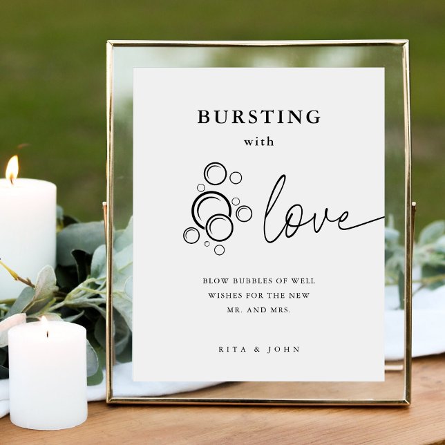 De Table Calligraphie moderne éclatant d'amour bulle signe (Créateur téléchargé)