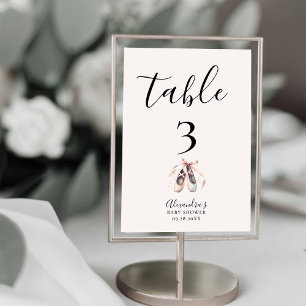 De Table Chaussures Ballerina Rose Baby Girl Douche Numéro 