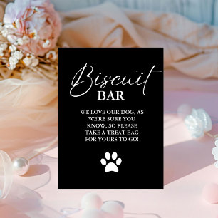 De Table Chien mariage moderne traiter signe biscuit bar en