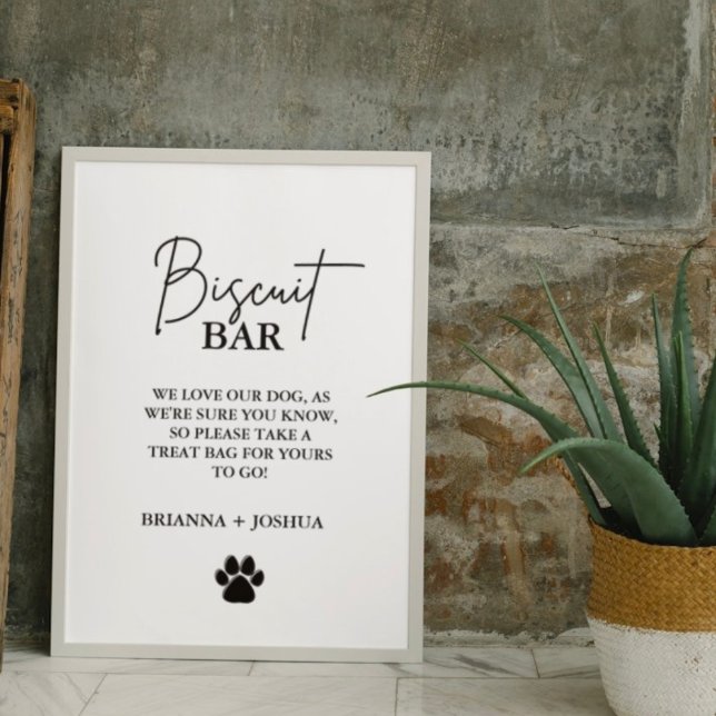 De Table Chien mariage moderne traiter signe biscuit bar en (Créateur téléchargé)