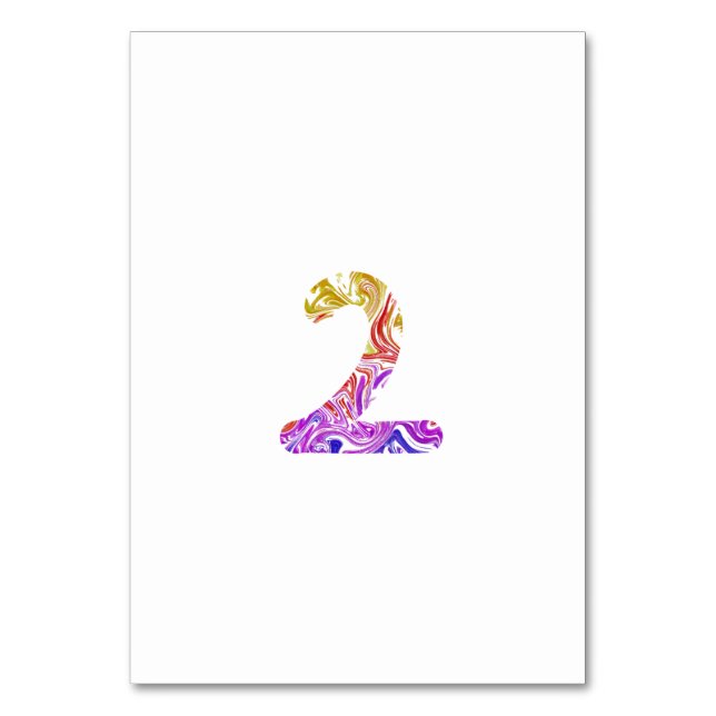 De Table Couleur Artistique Vibrante Marbrée Numéro 2 (Par défaut)