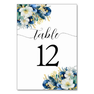 De Table Dusty Blue Gold Parties scintillant Floral Numéro