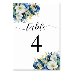 De Table Dusty Blue Gold Parties scintillant Floral Numéro