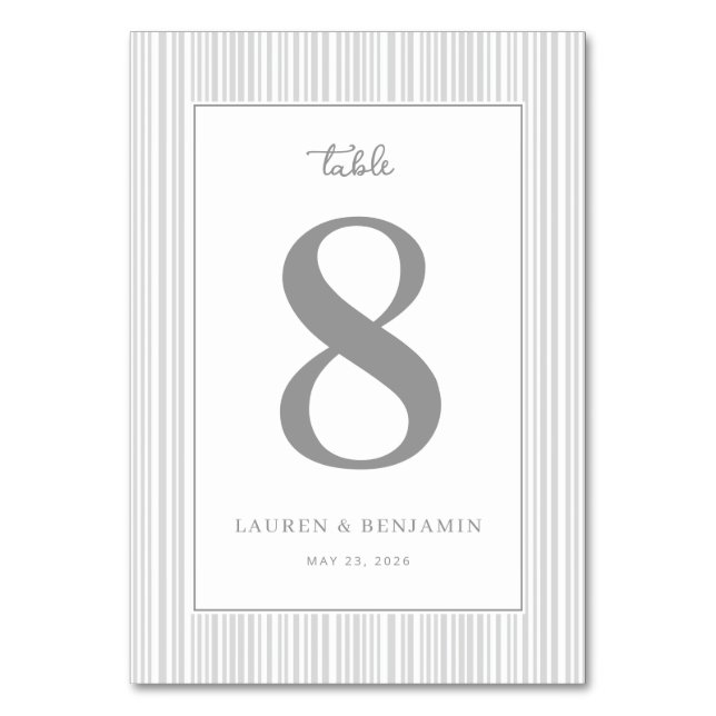 De Table Elegant Gris Numéro Huit (Par défaut)
