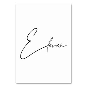 De Table Élégant Mariage calligraphique Tableau 11 Numéro d