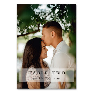 De Table Élégant Mariage photo Couple personnalisé Numéro d