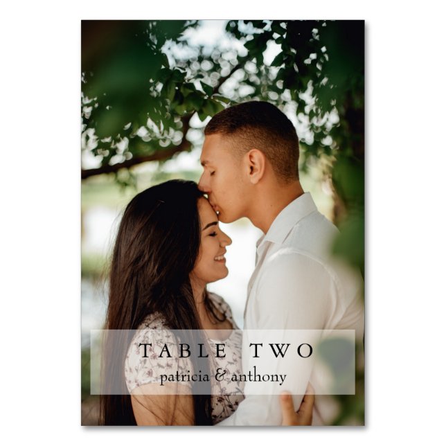 De Table Élégant Mariage photo Couple personnalisé Numéro d (Par défaut)