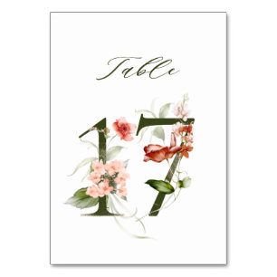 De Table Élégante florale botanique numéro 17,