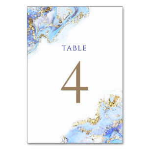 De Table encre bleue d'aquarelle Tableau Numéro 4