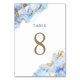De Table encre bleue d'aquarelle Tableau Numéro 8