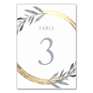 De Table fausse feuille et bleu poussiéreux Tableau Numéro