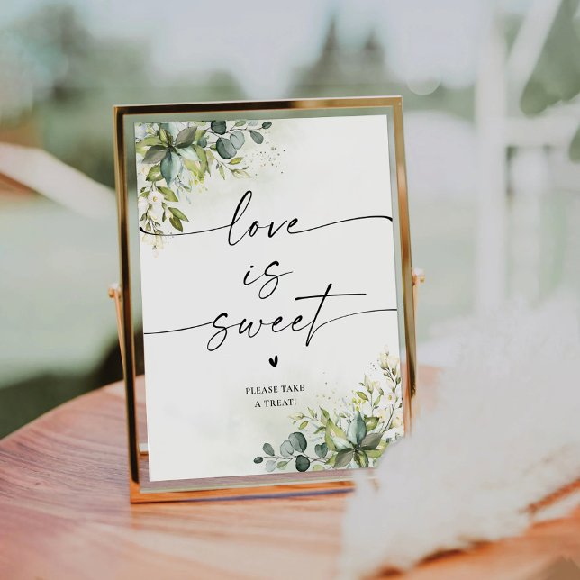 De Table Fête des mariées verte L'amour est doux signe (Créateur téléchargé)