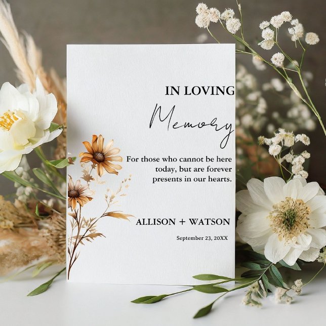 De Table Fleur sauvage dans Love mémoire signe mariage pour (Créateur téléchargé)