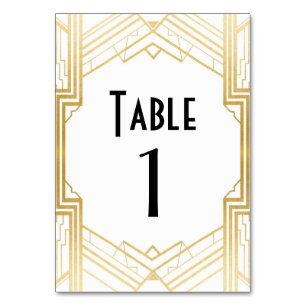De Table Gatsby Tableau Numéro 1920 Roaring 20s Mariage