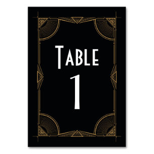 De Table Gatsby Tableau Numéro 1920 Roaring 20s Mariage