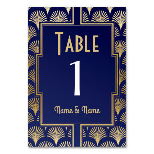 De Table Gatsby Tableau Numéro 1920 Roaring 20s Mariage
