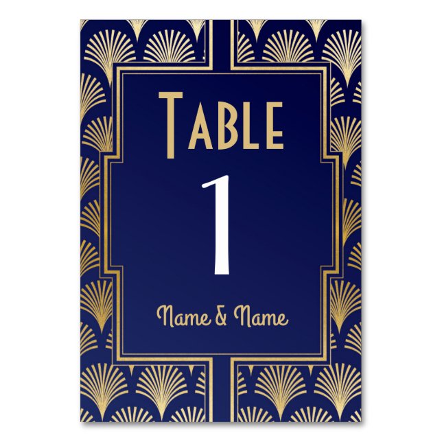 De Table Gatsby Tableau Numéro 1920 Roaring 20s Mariage (Par défaut)