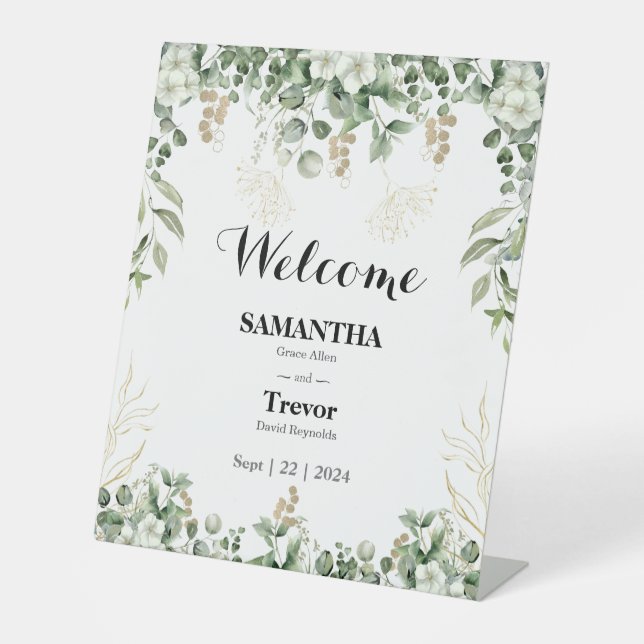 De Table Jardin doré : Un signe Mariage botanique (Recto)