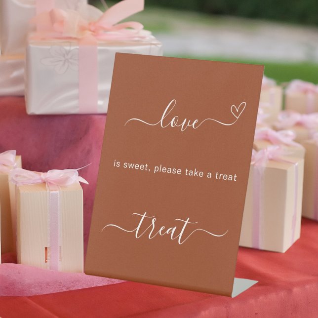 De Table L'amour est doux brûlé orange mariage signe gâteau (Créateur téléchargé)