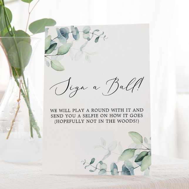 De Table Noir délicat | Eucalyptus Signe Ball (Créateur téléchargé)