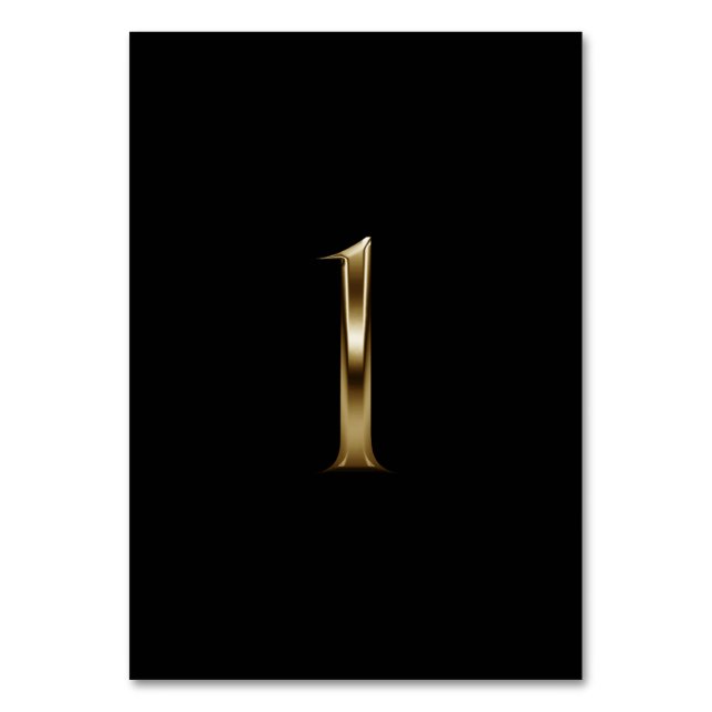 De Table Numéro 1 aspect métallisé or noir (Par défaut)