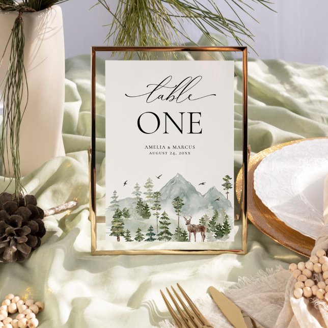 De Table Numéro du tableau À feuillage persistant Woodland (Créateur téléchargé)