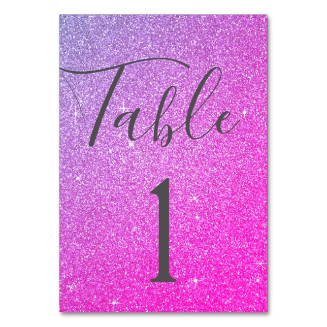 De Table Parties scintillant rose pourpre Étincelle Numéro  (Dos)