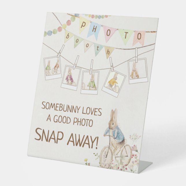 De Table Peter le lapin lapin Baby Showe Photo Booth Signe (Recto)