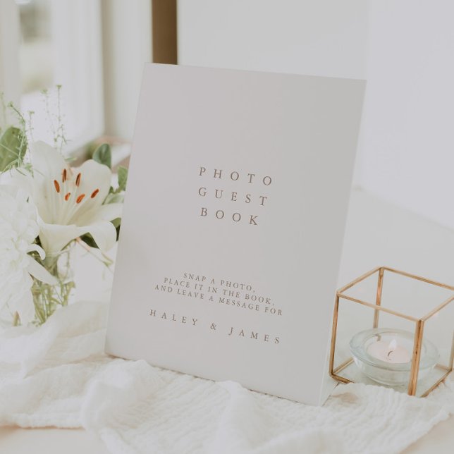 De Table Photo Livre d'invité SIGNE Mariage simple (Photo Guest Book Simple Wedding Sign)