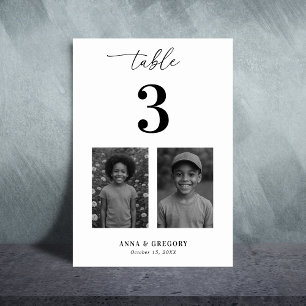 De Table Photos d'Enfance Photos Tableau Numéro 3 Mariage