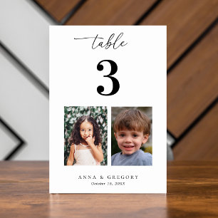 De Table Photos d'Enfance Tableau Numéro 3 Mariage