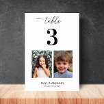 De Table Photos d'Enfance Tableau Numéro 3 Mariage<br><div class="desc">Décorez votre table mariage avec cette carte numérique, avec les photos d'enfance de mariée et mariée et le texte personnalisé de votre choix. Ajoutez facilement vos propres détails en cliquant sur l'option "personnaliser". 🌸 VEUILLEZ NOTER : La taille de cette carte est de 3, 5 po x 5 po. Si...</div>